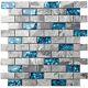 Blujellyfsh Marble Mosaic Tile 1''x2'' Subway Wall Backsplash Box of 10 Sheets