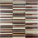 Brown Glass Aluminum Blend Slim Linear Stacked Kitchen Mosaic Tile Backsplash