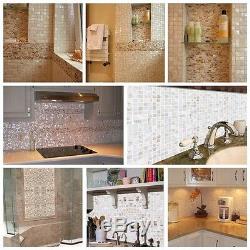 CHOIS Wholesale 12PCS Backsplash Tiles Close Out Glass Smart Mosaic Walls 4826