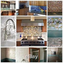 CHOIS Wholesale 12PCS Backsplash Tiles Close Out Glass Smart Mosaic Walls 4826