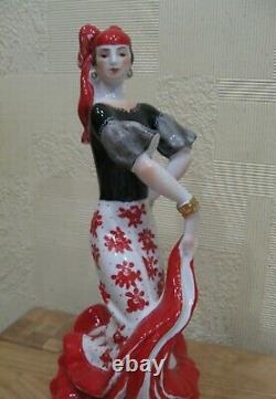 Carmen Gypsy girl lady Folklore USSR russian porcelain figurine Vintage 4187u
