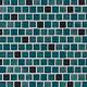 Carribean Mermaid 1x1x4mm Green Blue Glass Mosaics Tile Backsplash Wall
