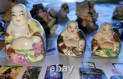 Chinese Famille Rose Porcelain Laughing Buddha Hotei Figurine Figures