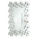 Coaster Pamela Modern Glass Frameless Wall Mirror with Staggered Tiles in Clear