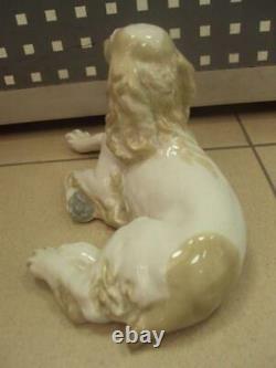 Cocker spaniel Dog Lomonosov Russian porcelain Soviet figurine 1535u