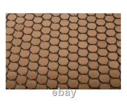 Copper Penny Round 12 x 12 Mosaic Wall Tile Stainless Metal (20 sq. Ft Total)