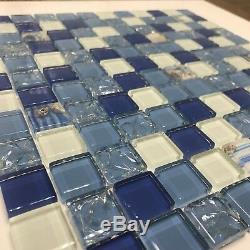 Coralino Blue Full Body Glass Backsplash/mosaic/wall Tile. Bathroom. Kitchen