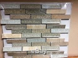 Crystal Vista 12 in. X 12 in. Glass & Stone Mesh-Mounted Mosaic Tile Wall Tile