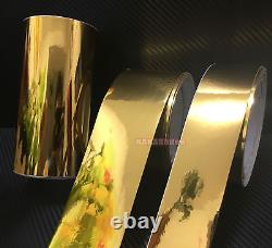 DIY Adhesive Vehicle Glossy Gold Mirror Chrome Vinyl Tape Wrap Sticker Film CB