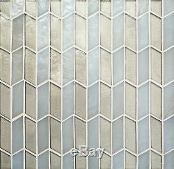 Daltile IL13ACCPMP Illuminary Trapezoid Mosaic Wall Tile Glass Visual