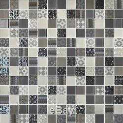 Daltile UP11MSP Uptown Glass 1 x 1 Square Mosaic Wall Tile - Beige