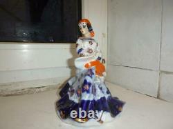 Dancer gypsy woman girl lady Folk dress Russian USSR porcelain figurine 2784u