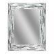 Deco Wall Mirror 30 in. L x 24 in. W Reeded Charcoal Simulated Tiles Frameless