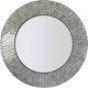 DecorShore 24 Glamorous Sparkling Glass Mosaic Wall Mirror In Silver