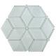 Diamond Shaped Hexagon Mix Gray Polish and Matte Crystal Glass Tile Backsplash