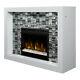 Dimplex Crystal Electric Fireplace Mantel White Mosaic Tiles GDS28G8-1944W
