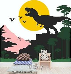 Dinosaur Wall Sticker T-Rex Dino Decal Bedroom Nursery Playroom Children Boys