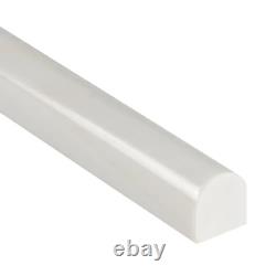 Dolomite Pencil Molding 0.75 In. X 12 In. Polished Marble Wall Tile 20 Lin. Ft