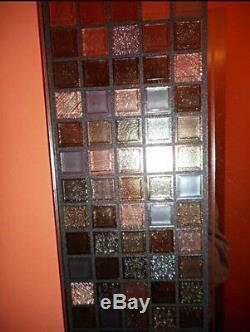 Earthtone Mosaic Tile Wall Mirror Copper/Bronze Rectangular 24 x 30