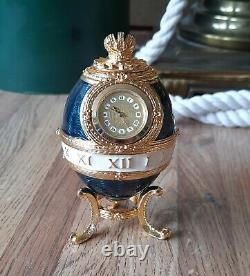 Faberge Egg The Timepiece Egg with Gold Pedestal