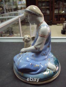 Fairy tale characters russian girl Gzhel Vintage USSR porcelain figurine 8894u