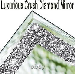Full Length Mirror Tiles, Crystal Crush Diamond Full Body Wall Mirror, 14''X11'' 4