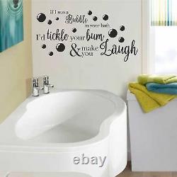 Funny Wall Quote If I was a bubble. Bathroom Wall Art Sticker Quote Vinyl Decal