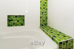 Fusion Green Glass Mosaic Tiles Backsplash/Bathroom Tile Squares/Rectangles
