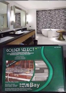 GOLDEN SELECT Glass And Aluminum Mosaic Wall tile Sold as a box (5pcs)