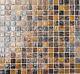 GOLD/BROWN/COPPER Effect Square Mosaic tile GLASS golden silk 54-1306 10sheet