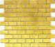 GOLD Translucent Mosaic tile GLASS Brick WALL Bath Splashback-120-0784 10 sheet