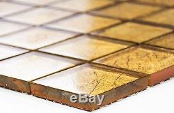 GOLD Translucent Mosaic tile GLASS WALL Bath&Kitchen Splashback 120-078610sheet