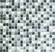 GRAY/WHITE clear Mosaic tile GLASS/STONE MIX WALL Kitchen&Bath 92-020810sheet