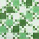GREEN MIX 3D Mosaic tile clear&rosted GLASS WALL Bath&Kitchen 78-0504 10 sheet