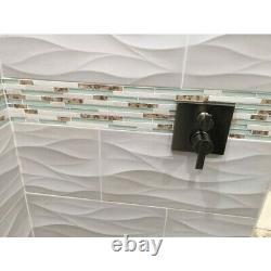 Glass Kitchen Backsplash Beach House Style Bath Mosaic Linear Wall Tile GSC84