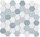 Glass Mosaic Hexagon Eco Blue Mosaic Tiles Wall Mirror Tiles Kitchen Bad F 10