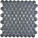 Glass Mosaic Hexagonal Sechseckmosaik Black 3D Mosaic Tiles Wall