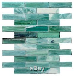 Glass Mosaic Tile Decorative Wall Backsplash in Green 20 SQF