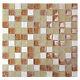 Glass Stone Tile Mosaic Electra Squares Kitchen Bathroom Wall Backsplash Tan