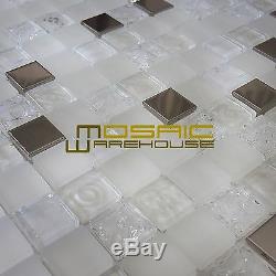 Glass, Stone, and Metal Kitchen Backsplash Bathroom Mosaic Tile, GM 8301-Diana