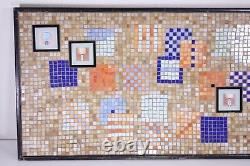 Glass Tile Mosaic Art Mid Century Mod Mural 42 Kitchen Island Bar Counter Top