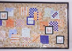 Glass Tile Mosaic Art Mid Century Mod Mural 42 Kitchen Island Bar Counter Top