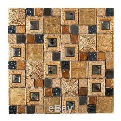 Glass Wall Kitchen Backsplash Bathroom Mosaic Tile, OPGM 102- Pyramid