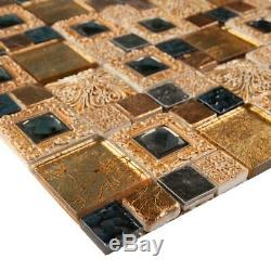 Glass Wall Kitchen Backsplash Bathroom Mosaic Tile, OPGM 102- Pyramid