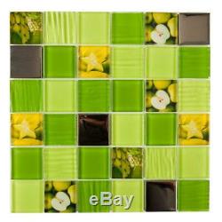 Glass Wall Kitchen Backsplash Bathroom Mosaic Tile, OPGM 103- Fruit