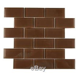 Glass Wall Kitchen Backsplash Bathroom Mosaic Tile, SBW 8001- Brick