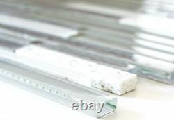 Glass mosaic tile rod chopstick artificial white grey glass 86-MS9010sheet