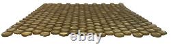 Gold Glass Penny Round Mosaic Tile 12.2 x 12.2 Sheet for Kitchen (LOT OF 8)