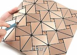 Gold Mosaic Self Adhesive Wall Tile Backsplash Kitchen Decor Wall Decals Sticker