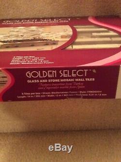 Golden Select Glass & Stone Mosaic Wall Tile # 616673 Med Fusion (8-Boxes)